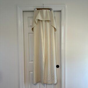 NWT Solace London Cadenza Satin Strapless Jumpsuit Ivory US 4/UK 8